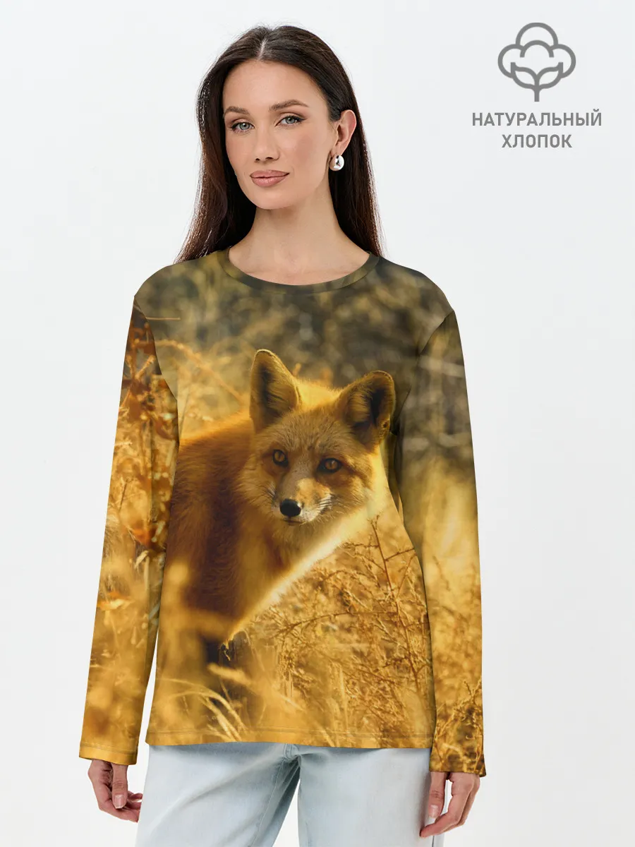Лонгслив женский. Хлопок / Рыжая Лиса