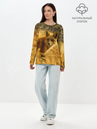 Лонгслив женский. Хлопок / Рыжая Лиса