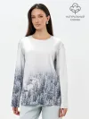 Лонгслив женский. Хлопок / зимний лес