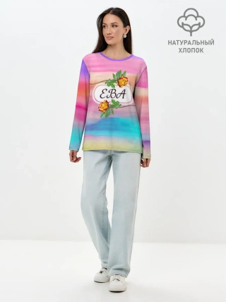 Лонгслив женский. Хлопок / Ева