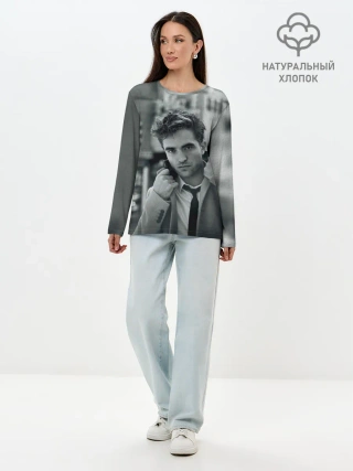Лонгслив женский. Хлопок / Роберт Паттинсон