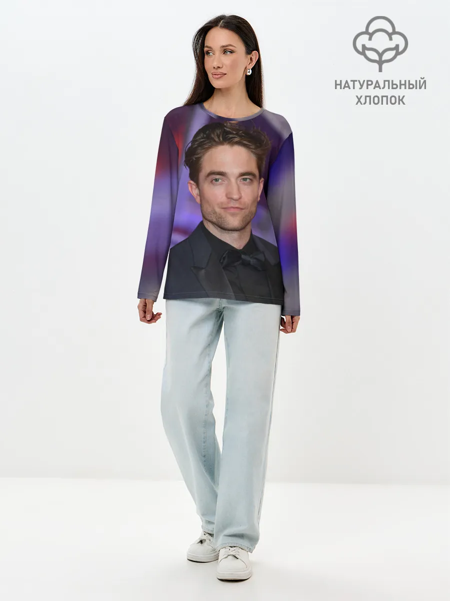 Лонгслив женский. Хлопок / Роберт Паттинсон