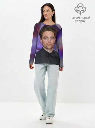 Лонгслив женский. Хлопок / Роберт Паттинсон