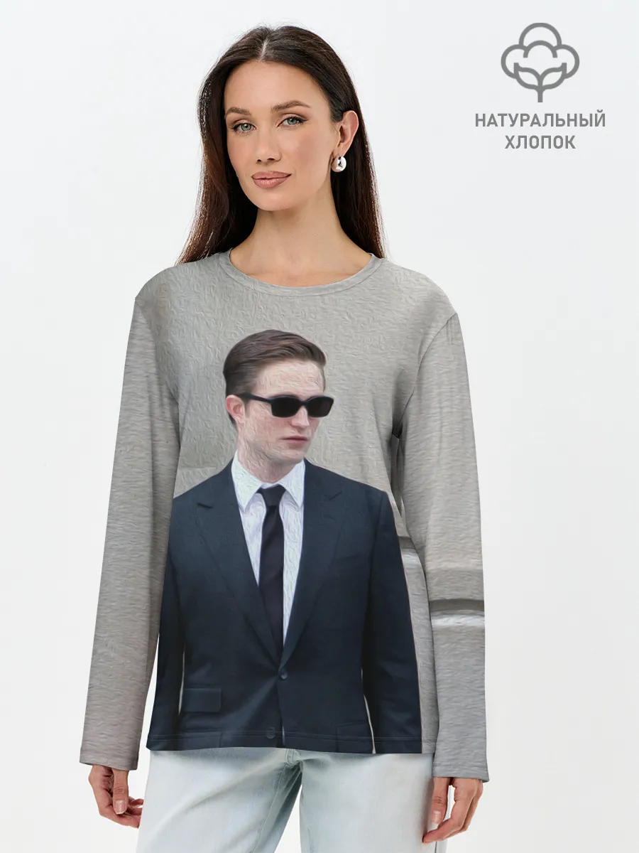 Лонгслив женский. Хлопок / Роберт Паттинсон