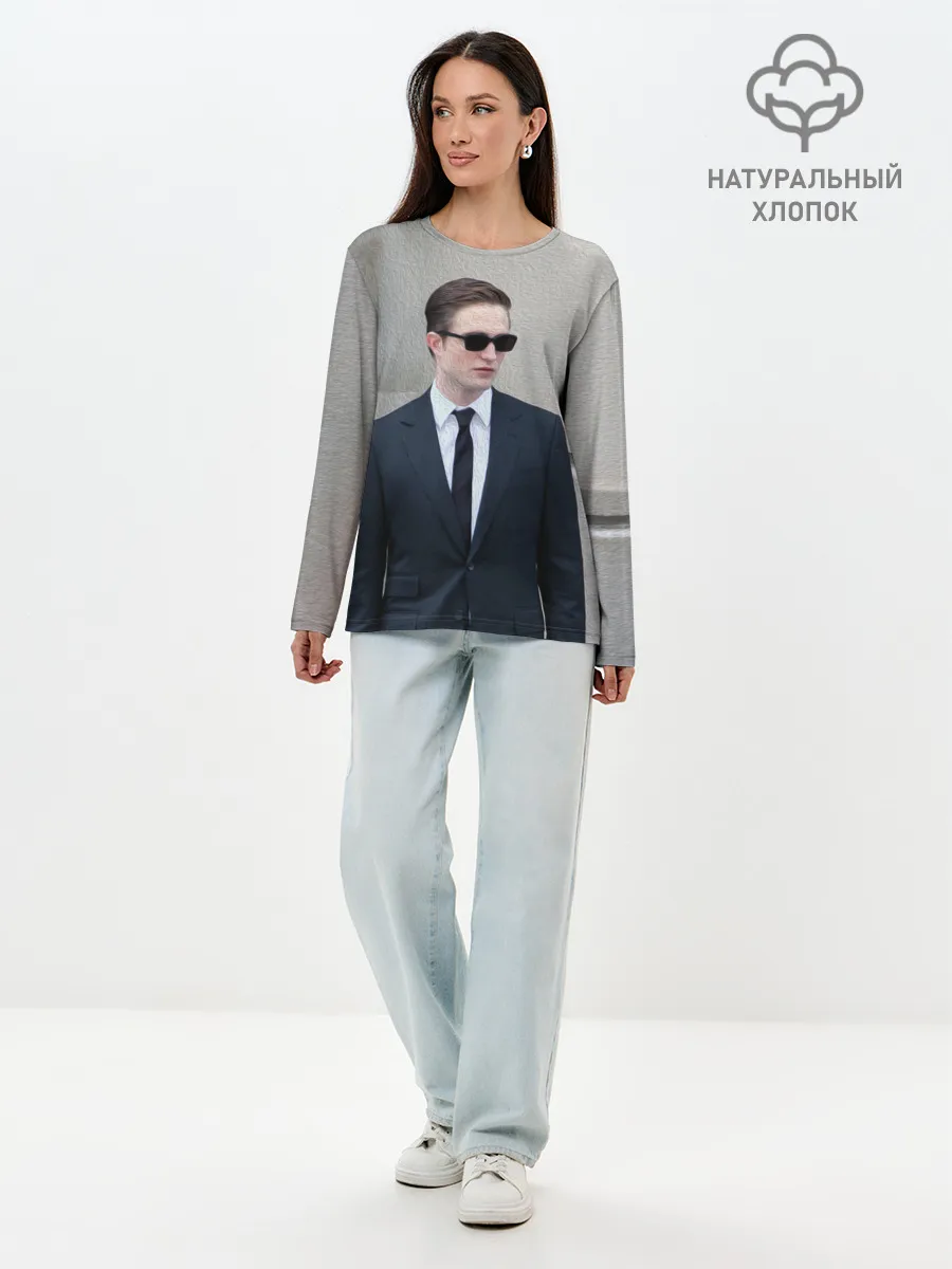 Лонгслив женский. Хлопок / Роберт Паттинсон