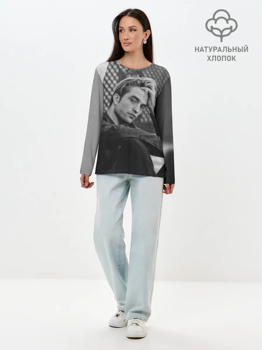 Лонгслив женский. Хлопок / Роберт Паттинсон