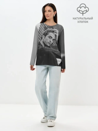 Лонгслив женский. Хлопок / Роберт Паттинсон