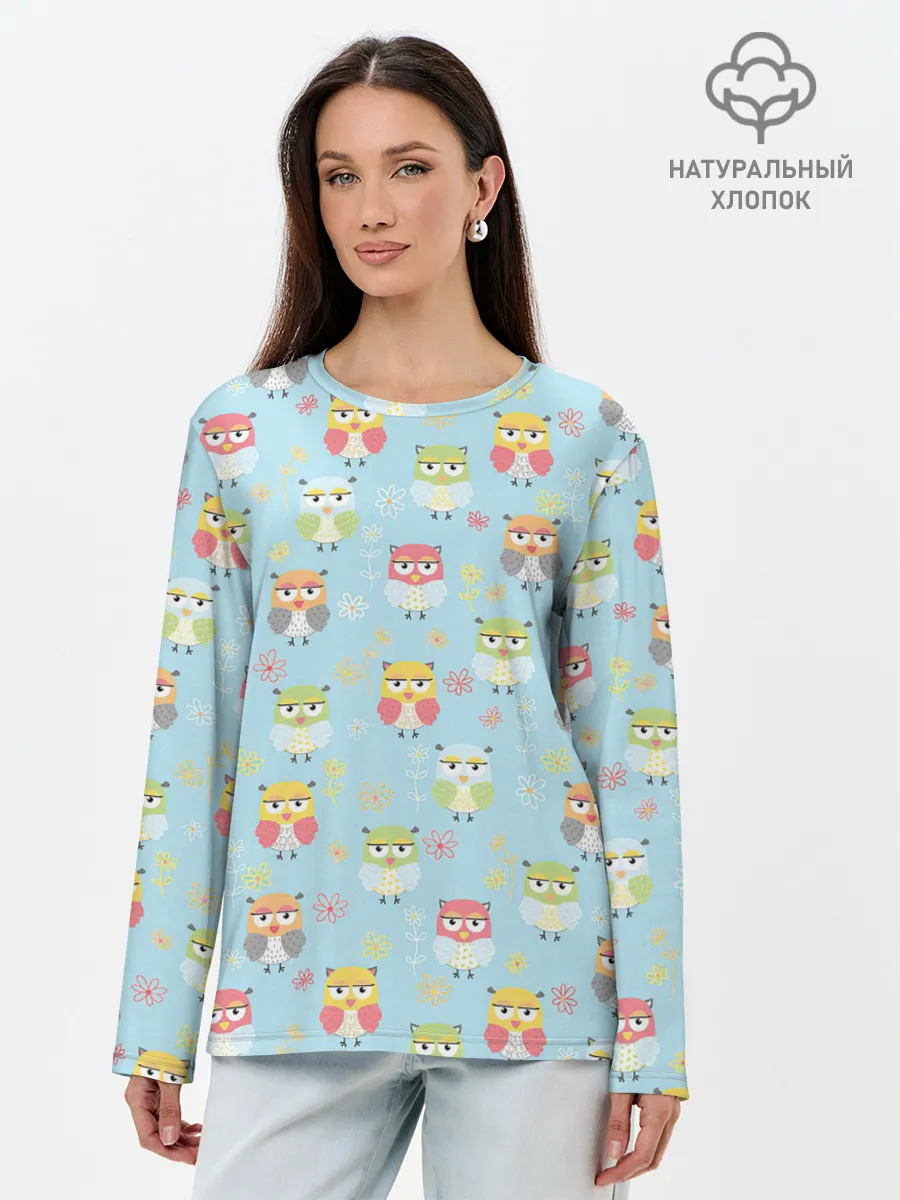 Лонгслив женский. Хлопок / Совята