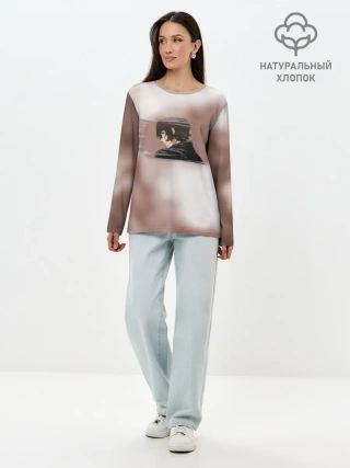 Лонгслив женский. Хлопок / Дазай Осаму