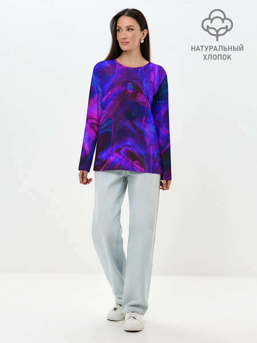 Лонгслив женский. Хлопок / Space