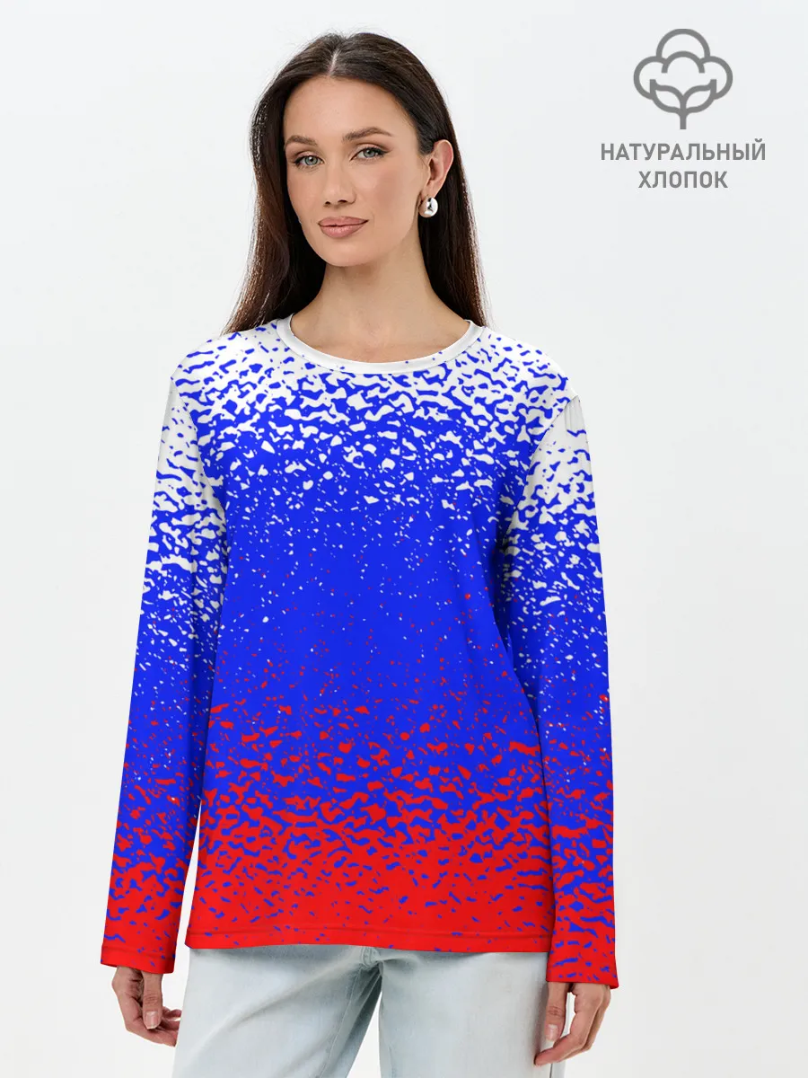 Лонгслив женский. Хлопок / Текстура.