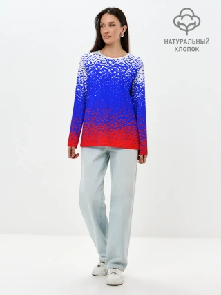 Лонгслив женский. Хлопок / Текстура.