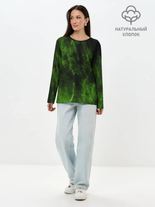 Лонгслив женский. Хлопок / Текстура.