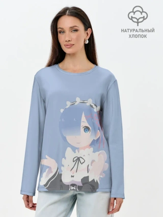 Лонгслив женский. Хлопок / Рем