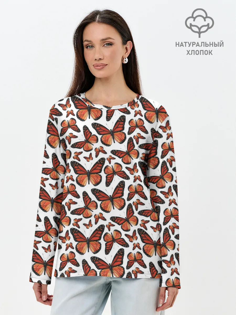 Лонгслив женский. Хлопок / Монарх