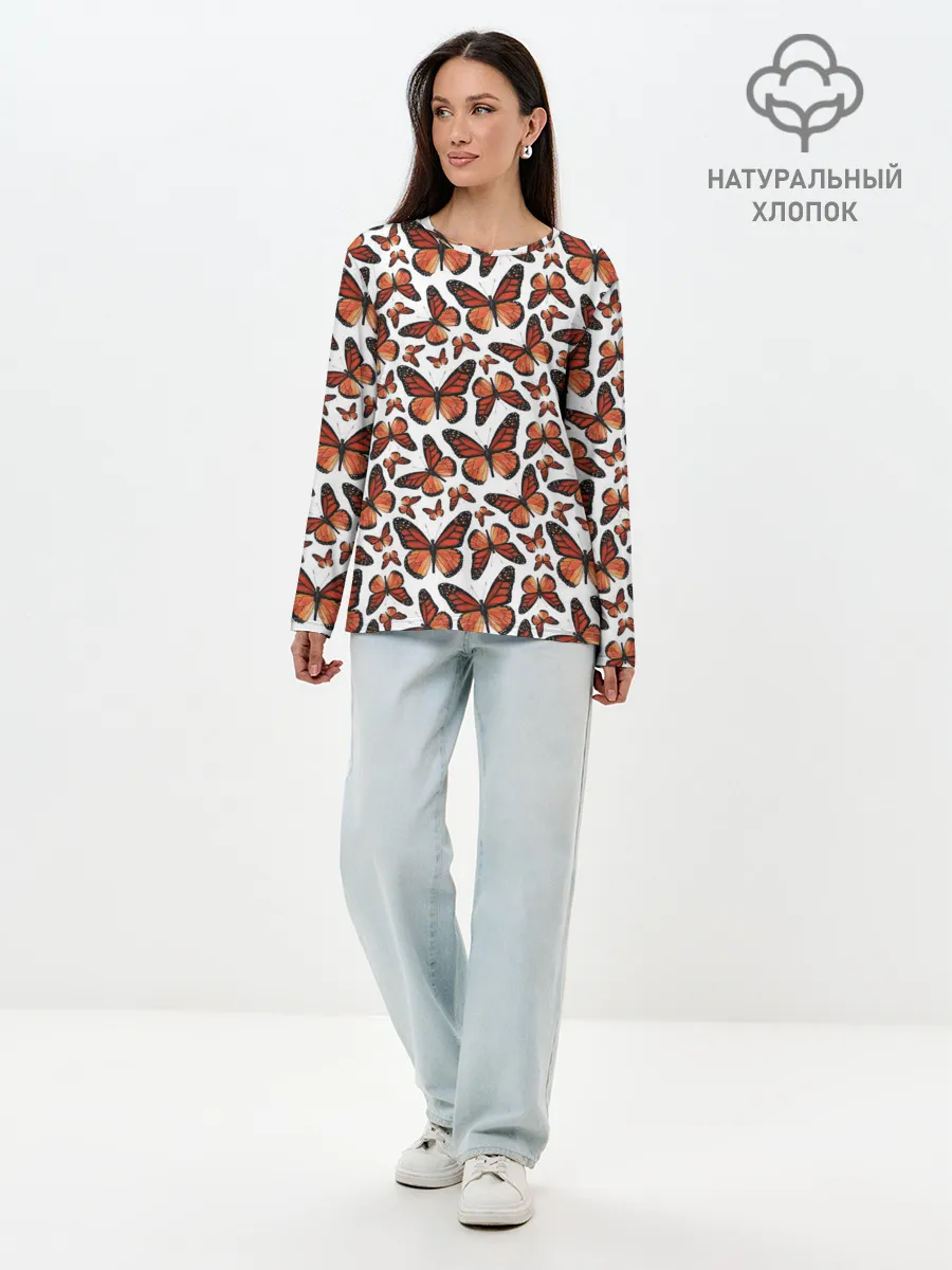 Лонгслив женский. Хлопок / Монарх