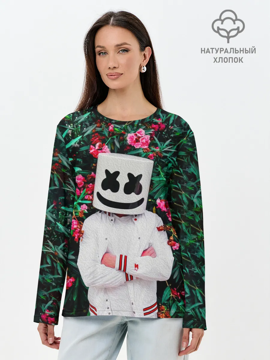 Лонгслив женский. Хлопок / MARSHMELLO ROSES