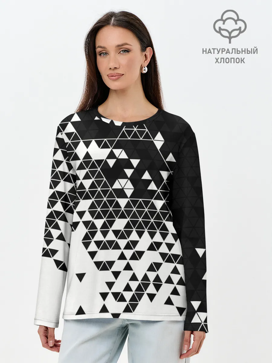 Лонгслив женский. Хлопок / Векторные фигуры