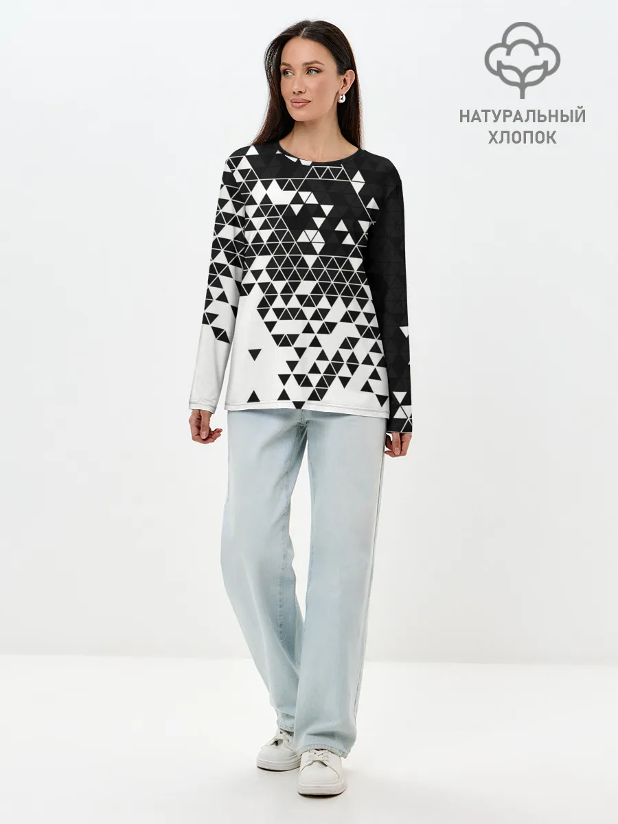 Лонгслив женский. Хлопок / Векторные фигуры