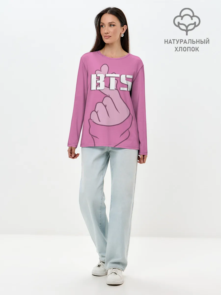 Лонгслив женский. Хлопок / BTS