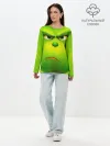Лонгслив женский. Хлопок / Гринч 3D/ The Grinch