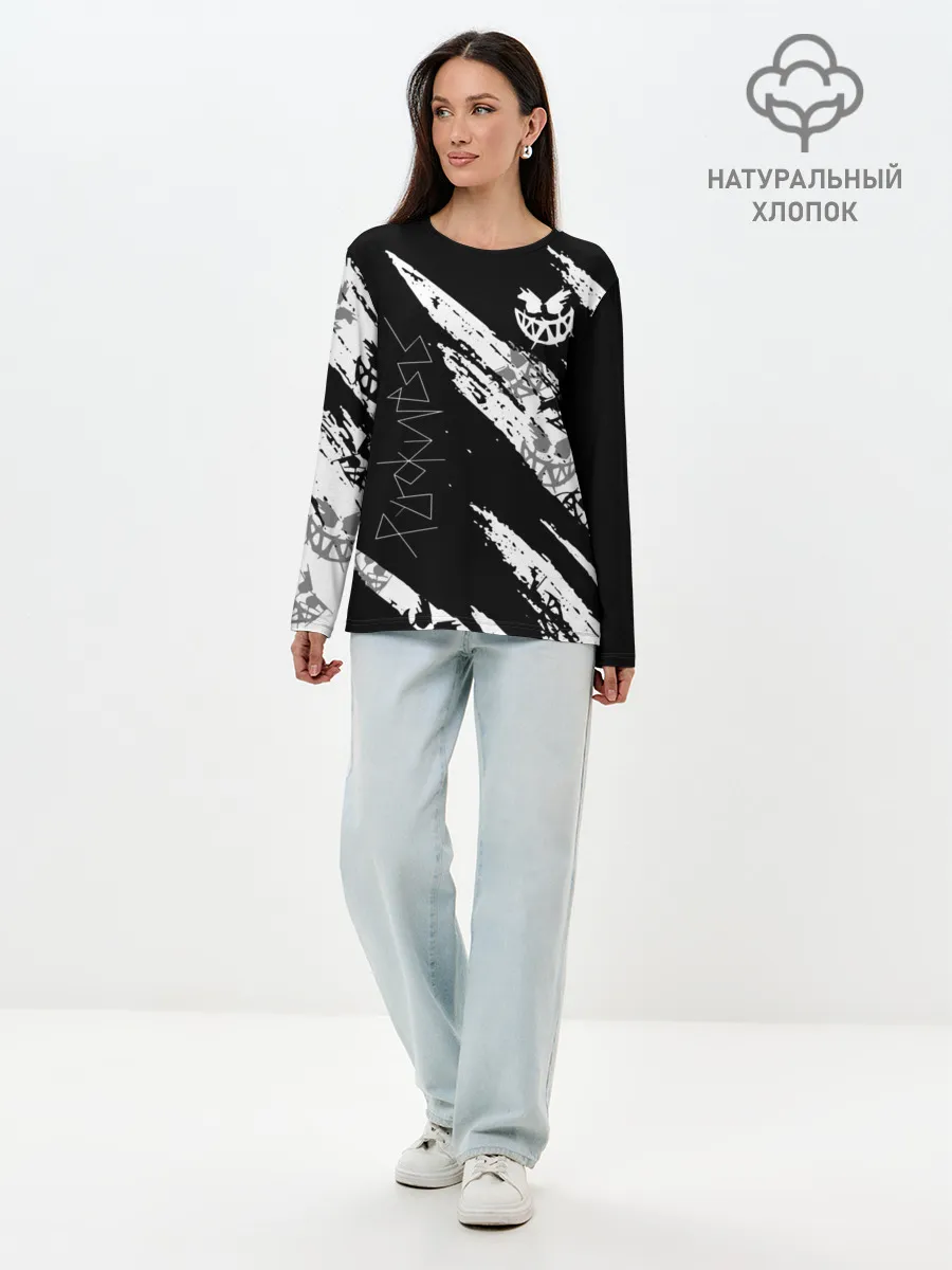 Лонгслив женский. Хлопок / PYROKINESIS.