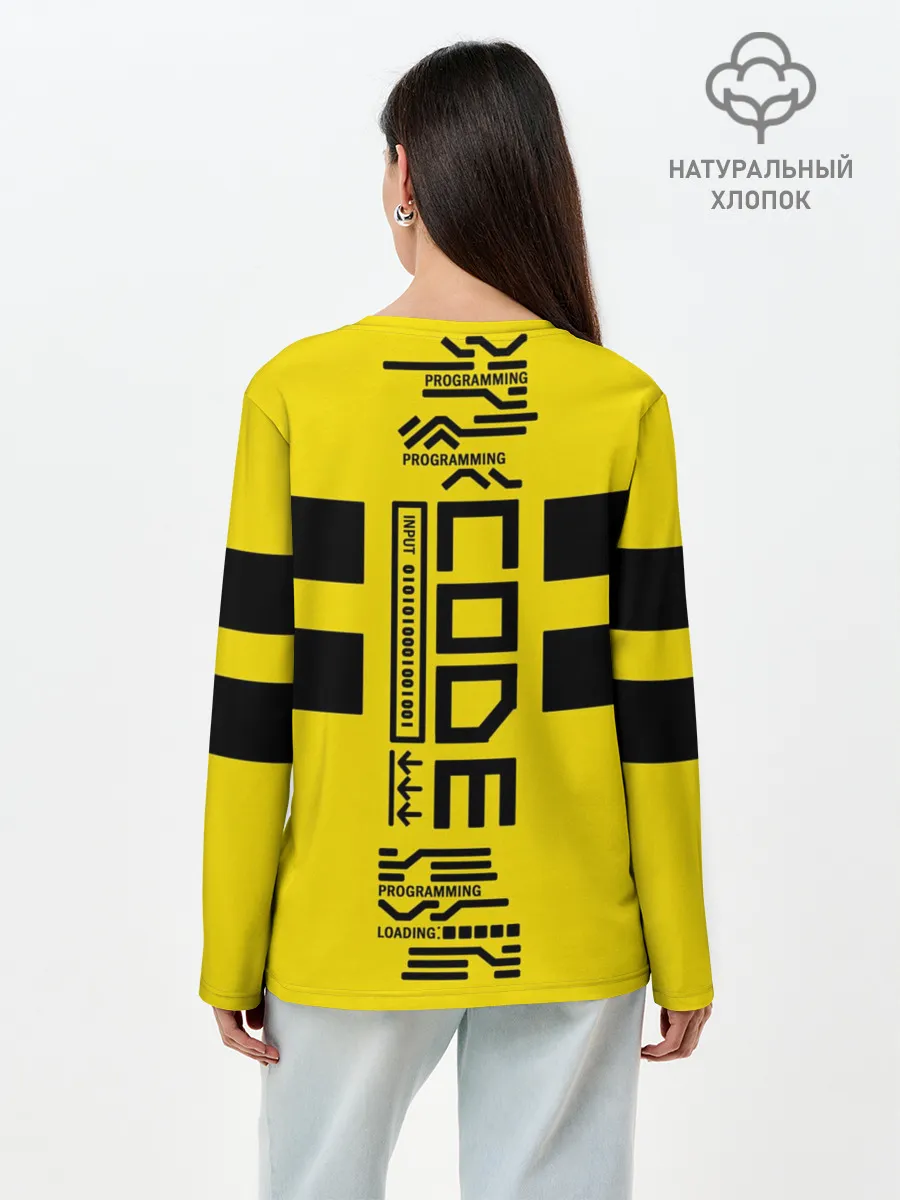Лонгслив женский. Хлопок / КОД,программирование,code