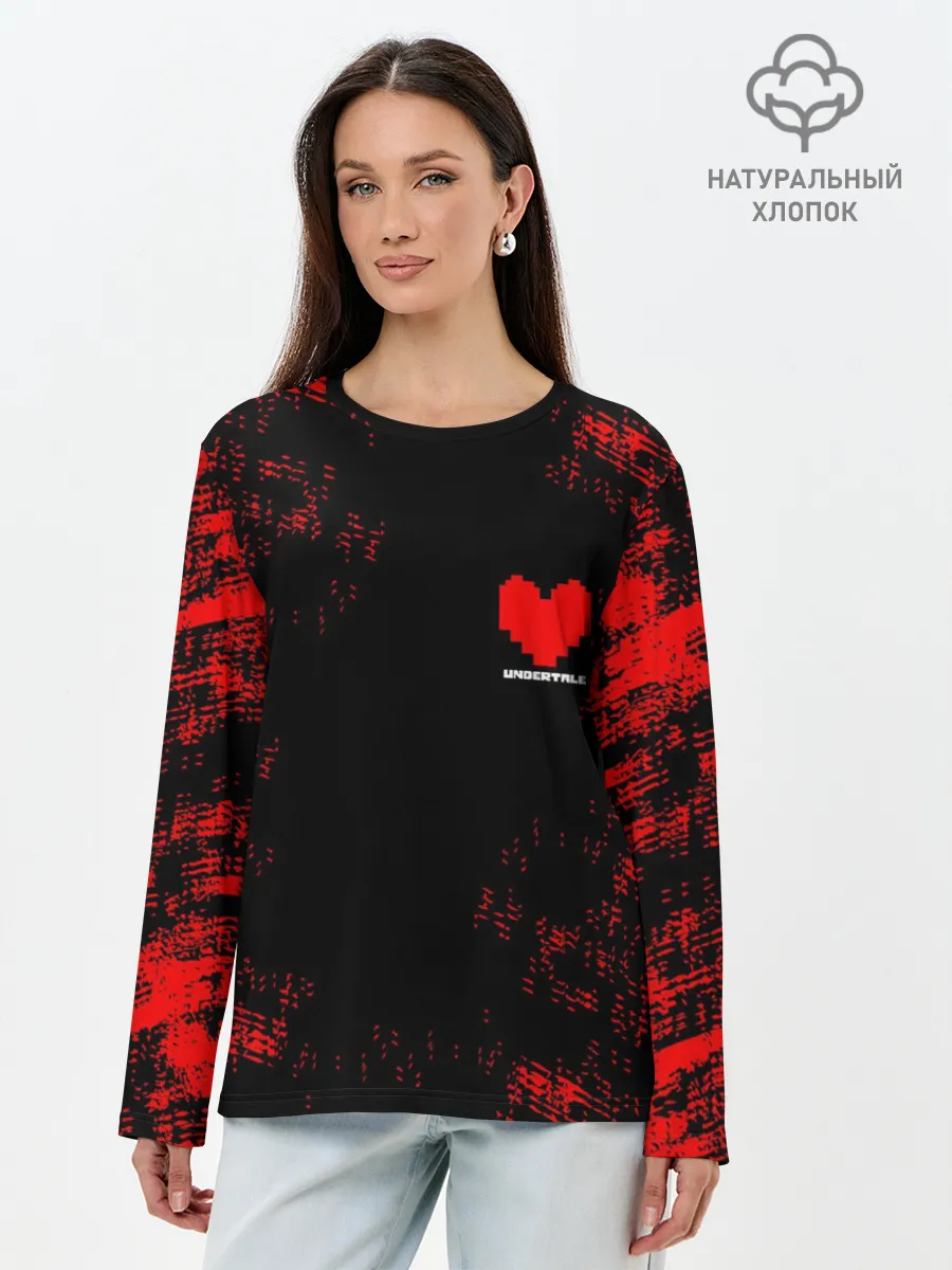 Лонгслив женский. Хлопок / UNDERTALE