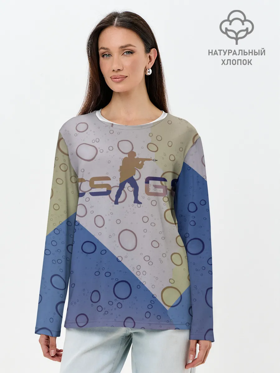 Лонгслив женский. Хлопок / CS GO