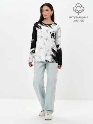 Лонгслив женский. Хлопок / ЪУЪ СЪУКА