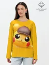 Лонгслив женский. Хлопок / Pikachu Pika Pika