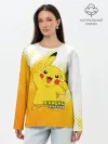Лонгслив женский. Хлопок / Pikachu Pika Pika