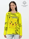 Лонгслив женский. Хлопок / Pikachu Pika Pika