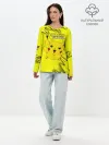 Лонгслив женский. Хлопок / Pikachu Pika Pika