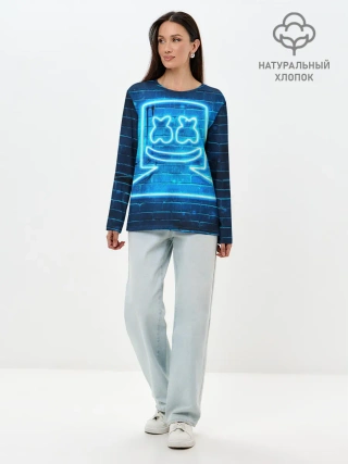 Лонгслив женский. Хлопок / MARSHMELLO