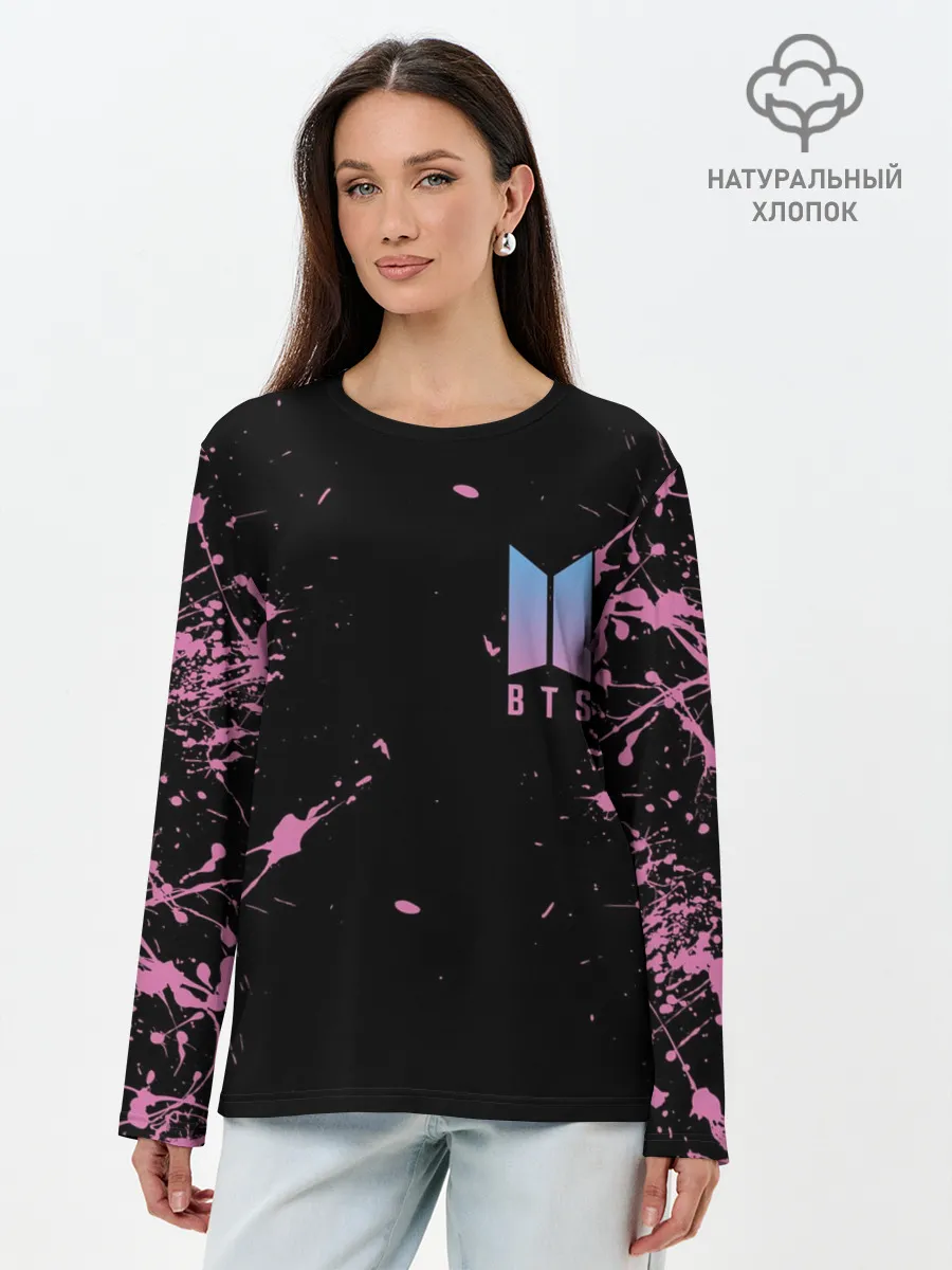 Лонгслив женский. Хлопок / BTS