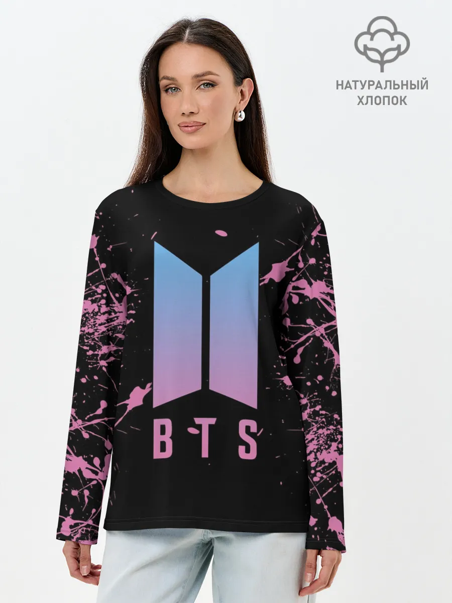 Лонгслив женский. Хлопок / BTS
