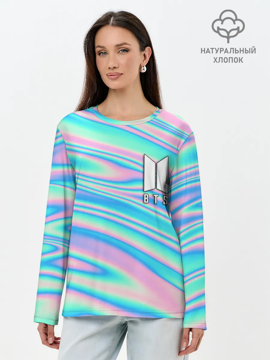 Лонгслив женский. Хлопок / BTS