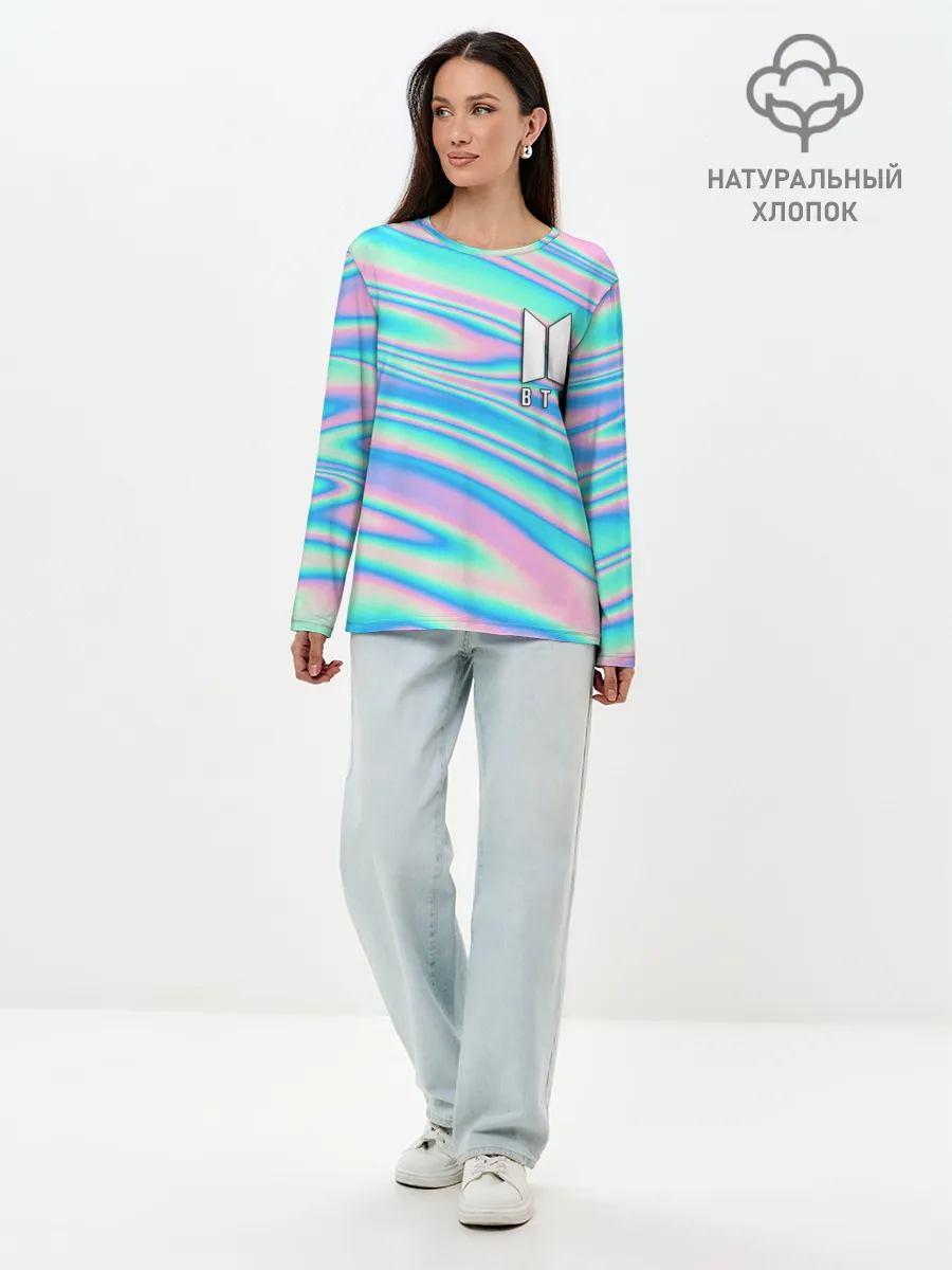 Лонгслив женский. Хлопок / BTS