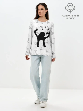 Лонгслив женский. Хлопок / ЪУЪ СЪУКА