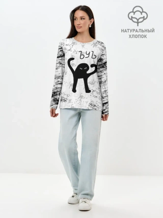 Лонгслив женский. Хлопок / ЪУЪ СЪУКА