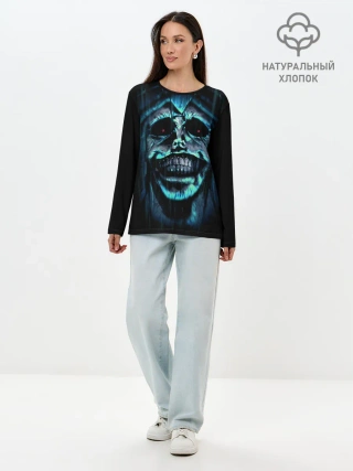 Лонгслив женский. Хлопок / SL Statue of God