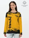 Лонгслив женский. Хлопок / Pikachu black&yellow
