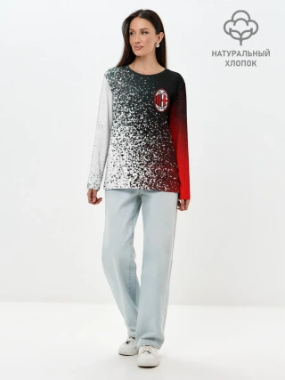 Лонгслив женский. Хлопок / AC MILAN / МИЛАН