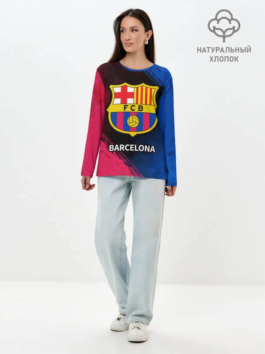 Лонгслив женский. Хлопок / BARCELONA / БАРСЕЛОНА