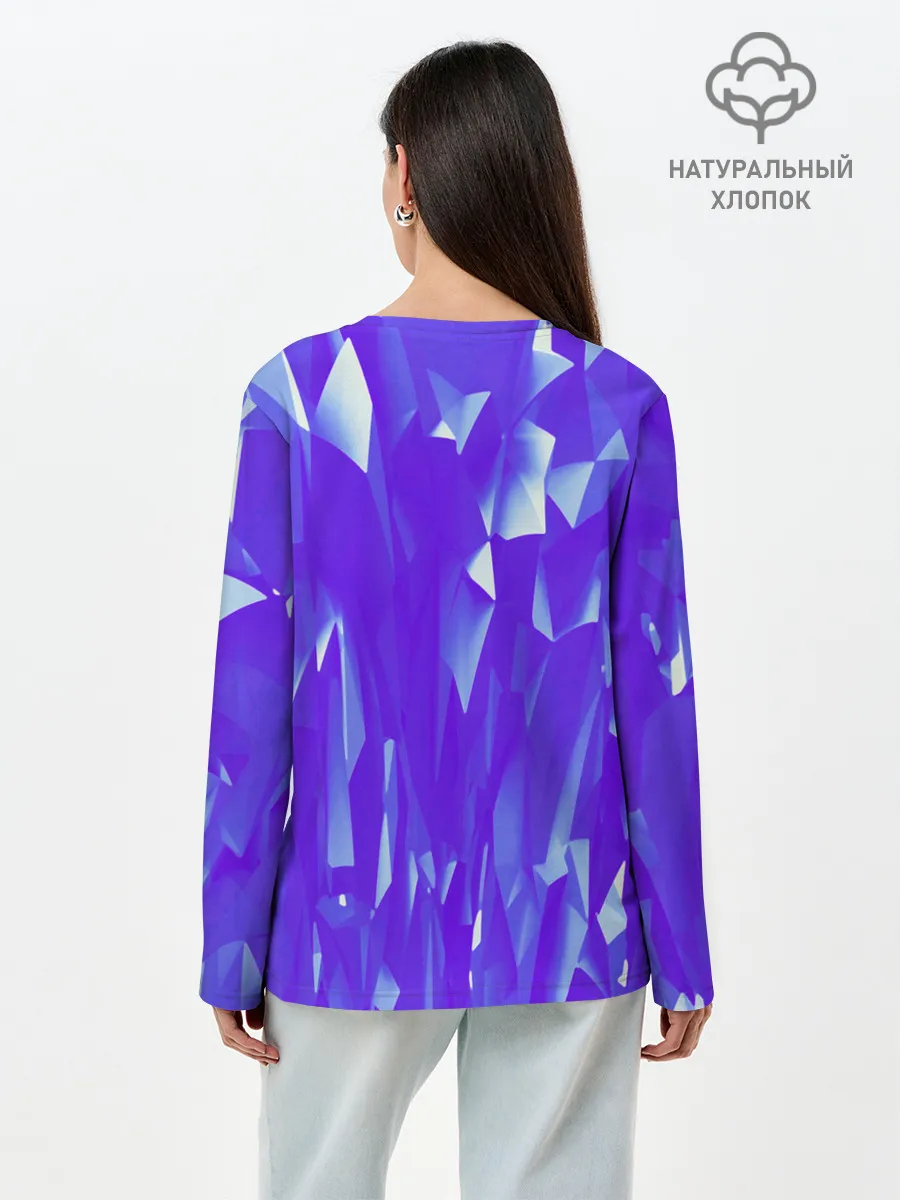 Лонгслив женский. Хлопок / Абстракция