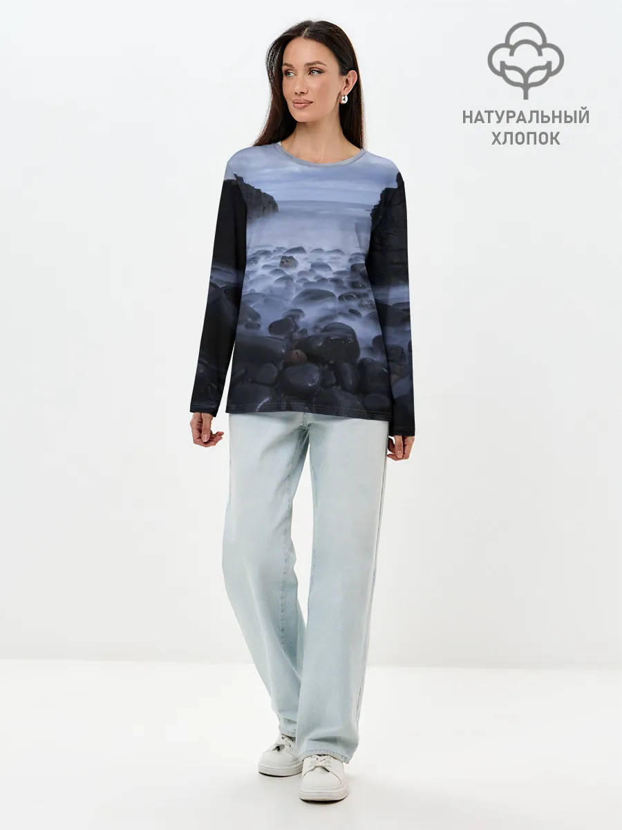 Лонгслив женский. Хлопок / Горные породы
