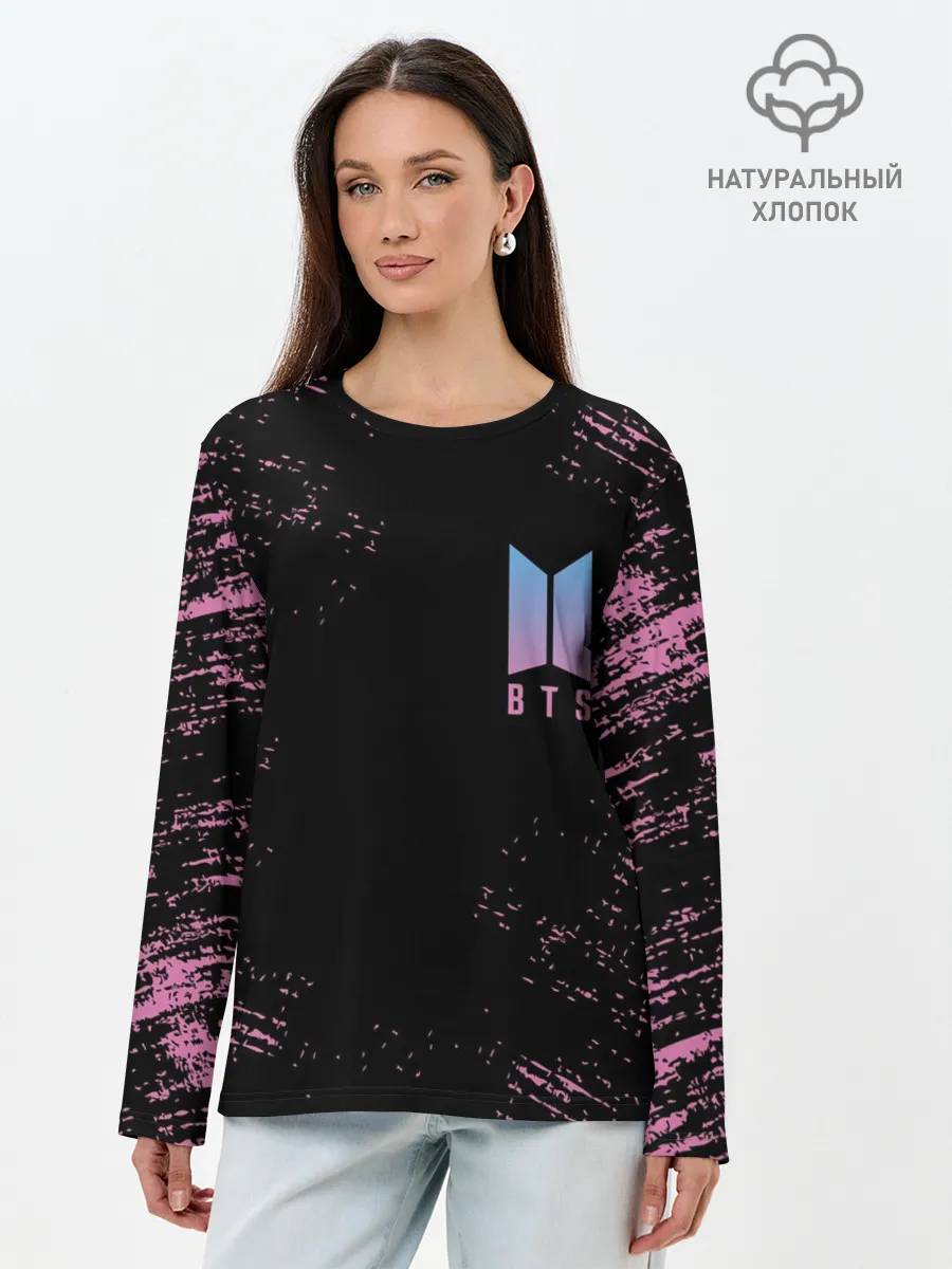Лонгслив женский. Хлопок / BTS