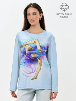 Лонгслив женский. Хлопок / Художественная гимнастика