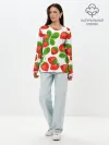 Лонгслив женский. Хлопок / Клубника